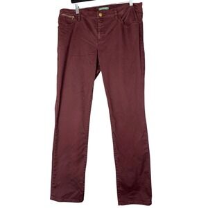 Lauren‎ Ralph Lauren Chino Pants Womens Size 14 Maroon Red Burgundy Cotton Blend